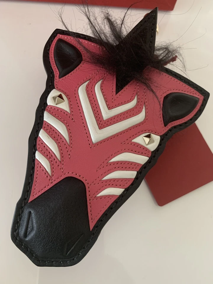 全新无标签 Valentino Garavani 尼龙毛皮包吊饰托特包 775 美元 — 第 4/4 张图片