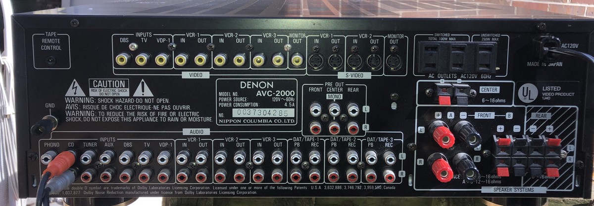 Denon AVC-2000 Precision Component Integrated AV Surround