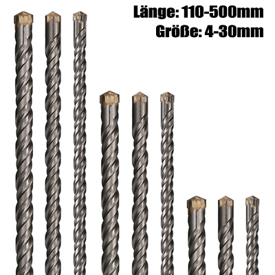 1x SDS Plus Bohrer Betonbohrer Steinbohrer Hammerbohrer Kreuzschneide Ø 4-30mm