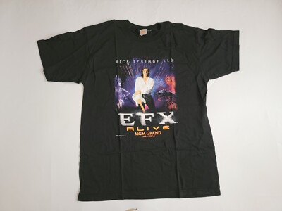 Vintage Rick Springfield T-shirt Large EFX Alive Concert MGM Grand Las Vegas 