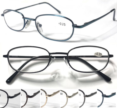 Hochwertige Lesebrille Federscharniere klassischer Stil Metallgestell Design L80