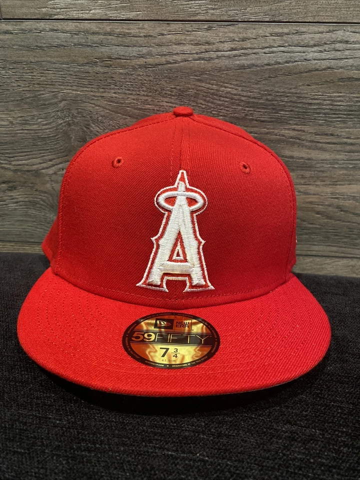 Los Angeles Anaheim Angels Authentic MLB New Era 59FIFTY Fitted Hat size 7 3/4 - Image 2 of 4
