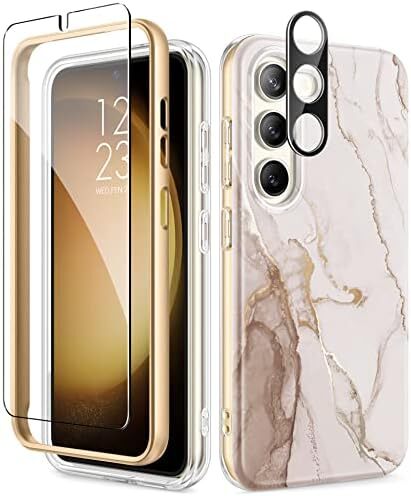 for Samsung Galaxy S23 Case with Screen Protector + Camera Lens Protector, [Mili