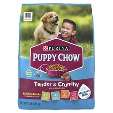 Puppy High Protein Tender  Crunchy Real Beef Formula, 15 lb Bag