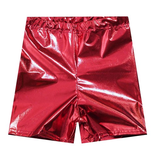 Kids Metallic Party Dance Performance Hot Pants Youth Shorts Practice Costume - Picture 34 of 72