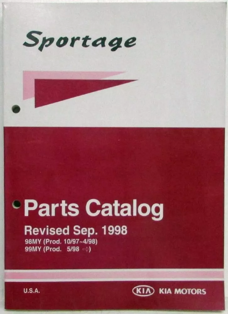 Catálogo de libros de repuestos de Kia Sportage autoparts catalog Catálogo de libros de repuestos de Kia Sportage