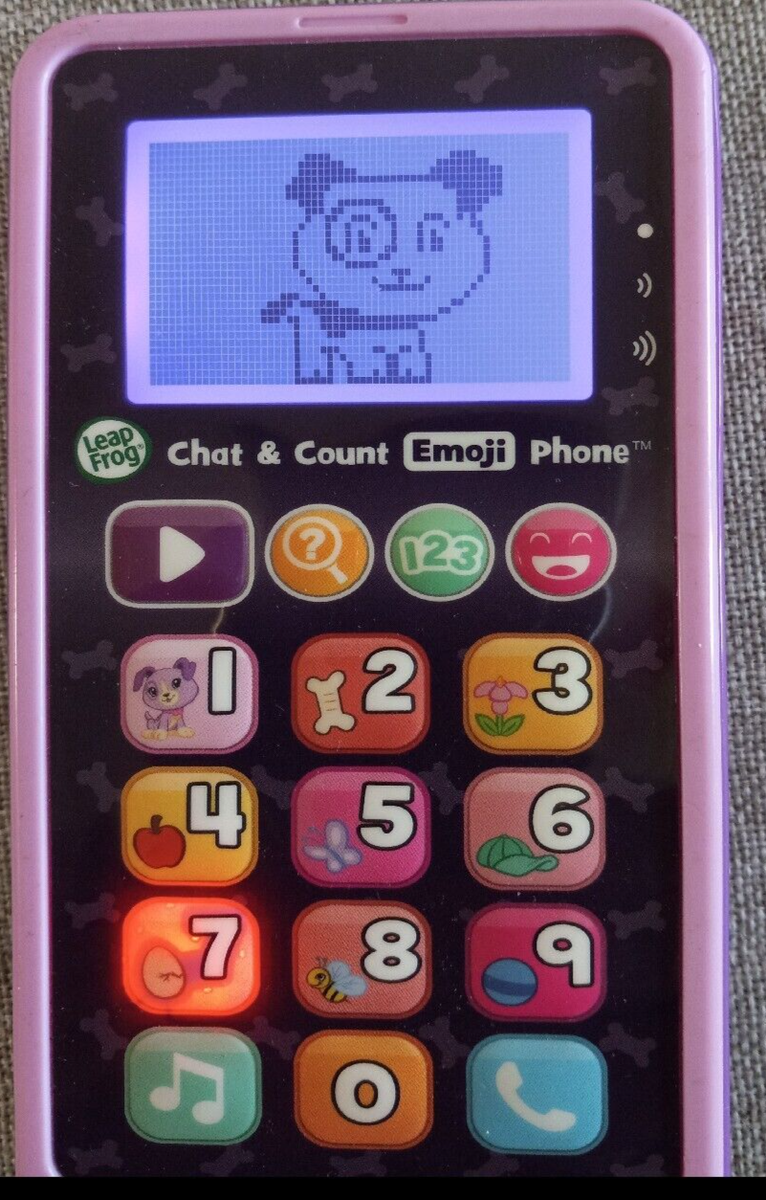 LeapFrog Chat and Count Emoji Phone, Violet, Pretend Play Toy for