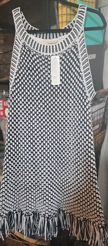Soft Surroundings Crochet Knit Lined Tunic Tank Dress Size L. Please Read - 第 1/5 張圖片
