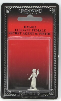 Ral Partha DM-022 Elegant Female Secret Agent with Pistol (Spies) Hero Miniature