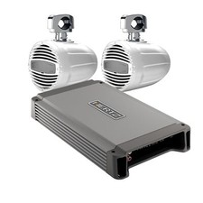 Hertz HCP2MX 2ch Marine Stereo Amplifier  HTX 8 M-CL-W 8" Tower Speakers