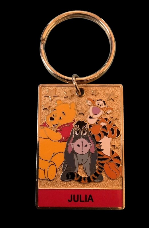 Disney Winnie the Pooh , Eeyore and Tigger " JULIA"  keychain