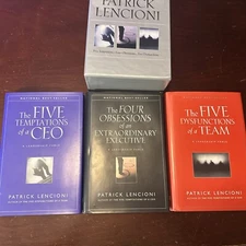 The Leadership Fables of Patrick Lencioni HB Box Set CEO Executive Team Series