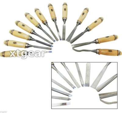 12 Pc Wood Carving Chisel Set 8" Wood Chisel Tool Hand Set | eBay