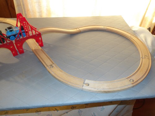 THOMAS AND FRIENDS RAIL GROUP FROM IKEA + OTHERS w BRIDGE & VERY WORN TRAINS USD - Picture 10 of 16