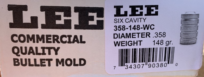 90380 LEE Commercial 6 CAVITY BULLET MOLD Dia .358 Wgt 148 Gr 358-148-RF-NEW