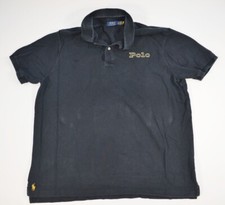Polo Ralph Lauren Men's Polo Shirt Classic Fit Black Gold Pony Size 2XB Big