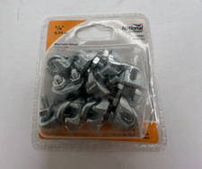 PACK OF 10 National Hardware Wire Cable Clamps Zinc Plated 1/8" N889-013