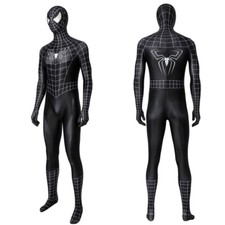 The Black Venom Spiderman Jumpsuit Cosplay 3D Zentai Suit Costume Halloween Prop