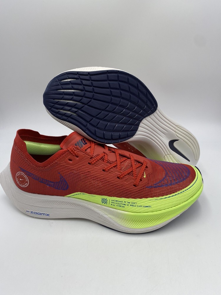 Nike ZoomX Vaporfly Next% 2 Red Clay/Game Royal Mens Running Shoes Size 7
