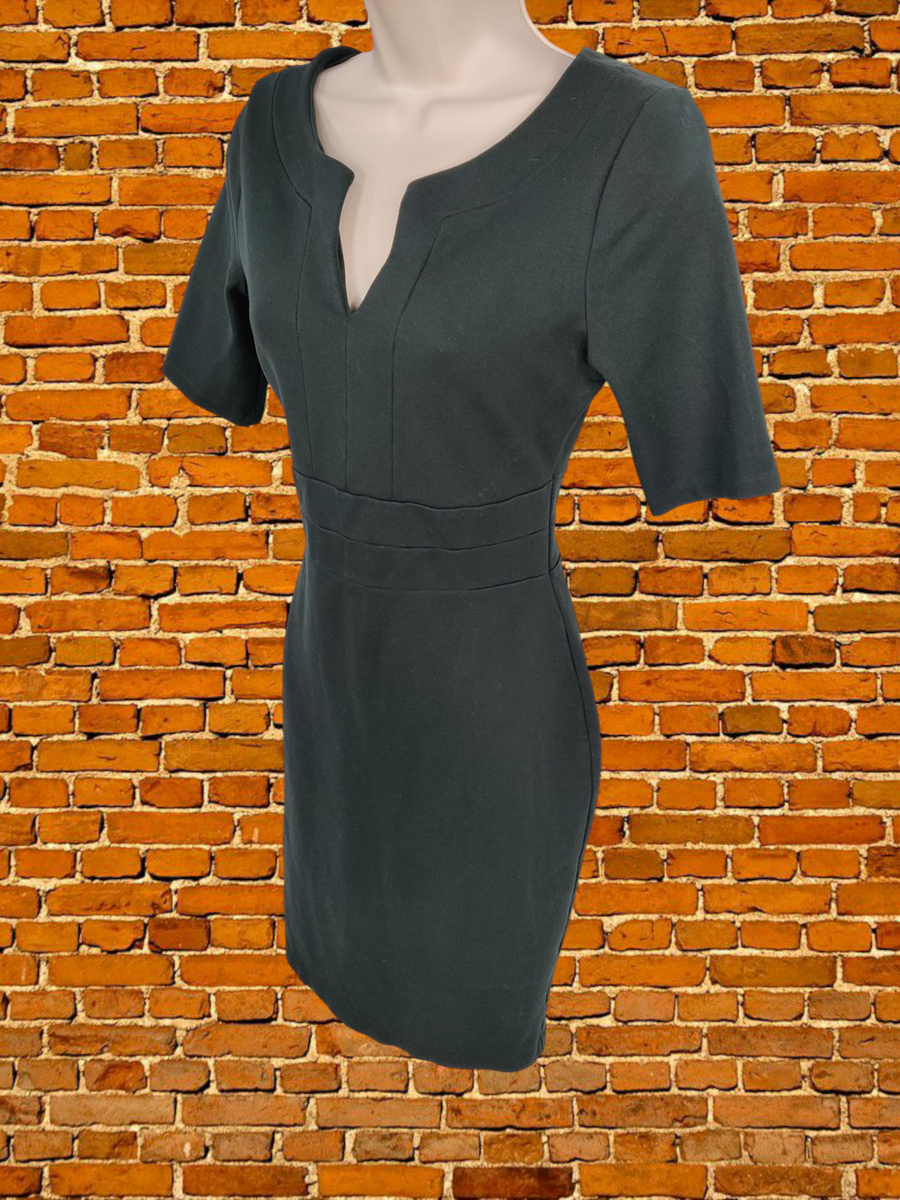 bottle green dress uk Elvira Bottle Green Jersey Midi Dress