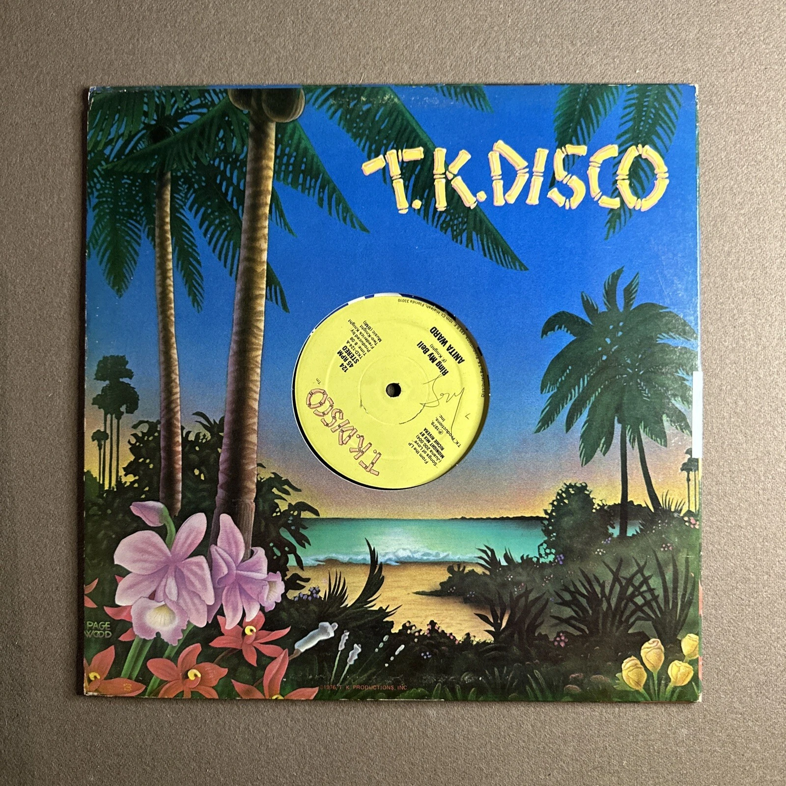 ANITA WARD 1979 RING MY BELL MAKE BELIEVE LOVERS TK RECORDS 45RPM 12" SINGLE