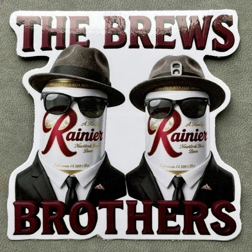 Rainier Beer Brews Brothers Vitamin R Vinyl Sticker 3” Brewery Seattle WA