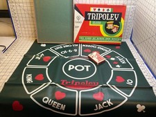 Vintage 1965 Cadaco TRIPOLEY De Luxe Edition No. 111 Game Vinyl Mat Box Deck
