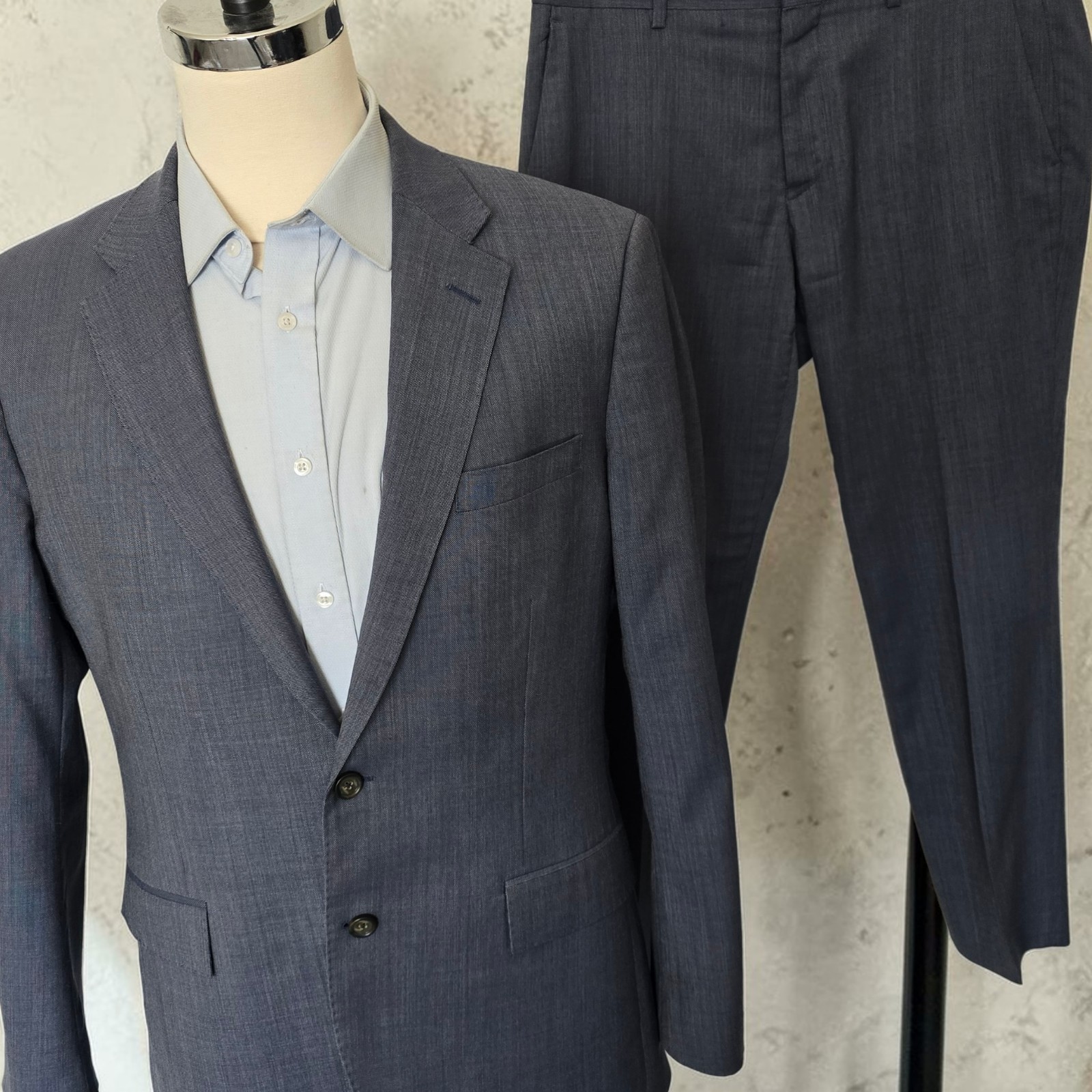 J.crew Ludlow Suit 42r 34x29 Blue Wool Tollengo Dual Vent