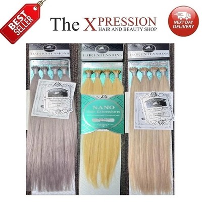 DressMaker Nano Ring 100 % Remi europäische Echthaar-Extensions 22 Zoll Next Day UK