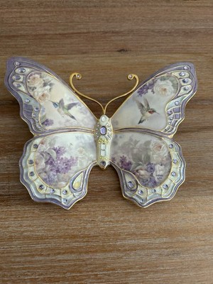 Bradford Exchange Lena Liu Jewels of Nature GARDEN MAGIC Porcelain BUTTERFLY