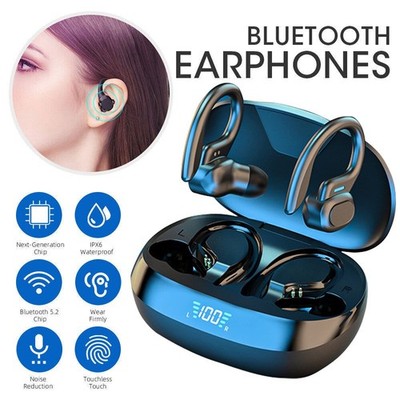 Für Samsung iPhone Sport Handy Kopfhörer Bluetooth TWS Stereo Kabellos Headset