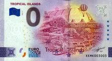 Zero Euro Note - 0 Euro Note - Tropical Islands 2025-3