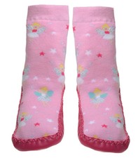 Fairy Design Girls Moccasin - Non Slip shoe socks
