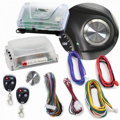 Billet Push Button Switch Car Engine Start Stop & Remote Start Keyless Entry Kit