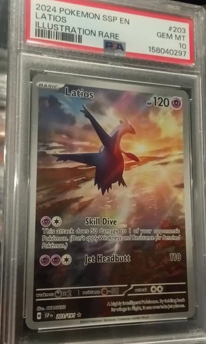 Latios Illustration Rare   203/191 Surging Sparks. PSA 10 Gem Mint