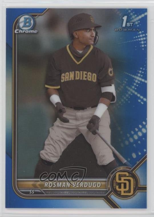2022 Bowman Chrome Prospects Blue Refractor 124/150 Rosman Verdugo #BCP-193 ms9