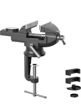 Nuovoware Table Vise 70mm, 360° Swivel Base Universal Home Vise Portable Black