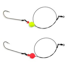 Aqua-Clear Bluefish Wire Surf Fishing Rig 45 lb Surflon 3/0XL Hk