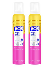 Image of 2 x VO5 MEGA HOLD Styling Mousse 200ml 5 For All Hair Types, Floral Fruity Scent