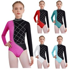 Girls Bodysuit Yoga Ballet Skating Unitard Show Leotard Stage Performance Jazz