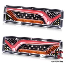 2pcs Turn Signal Brake Reverse Taillight LED Truck Tail Lights V Pattern
