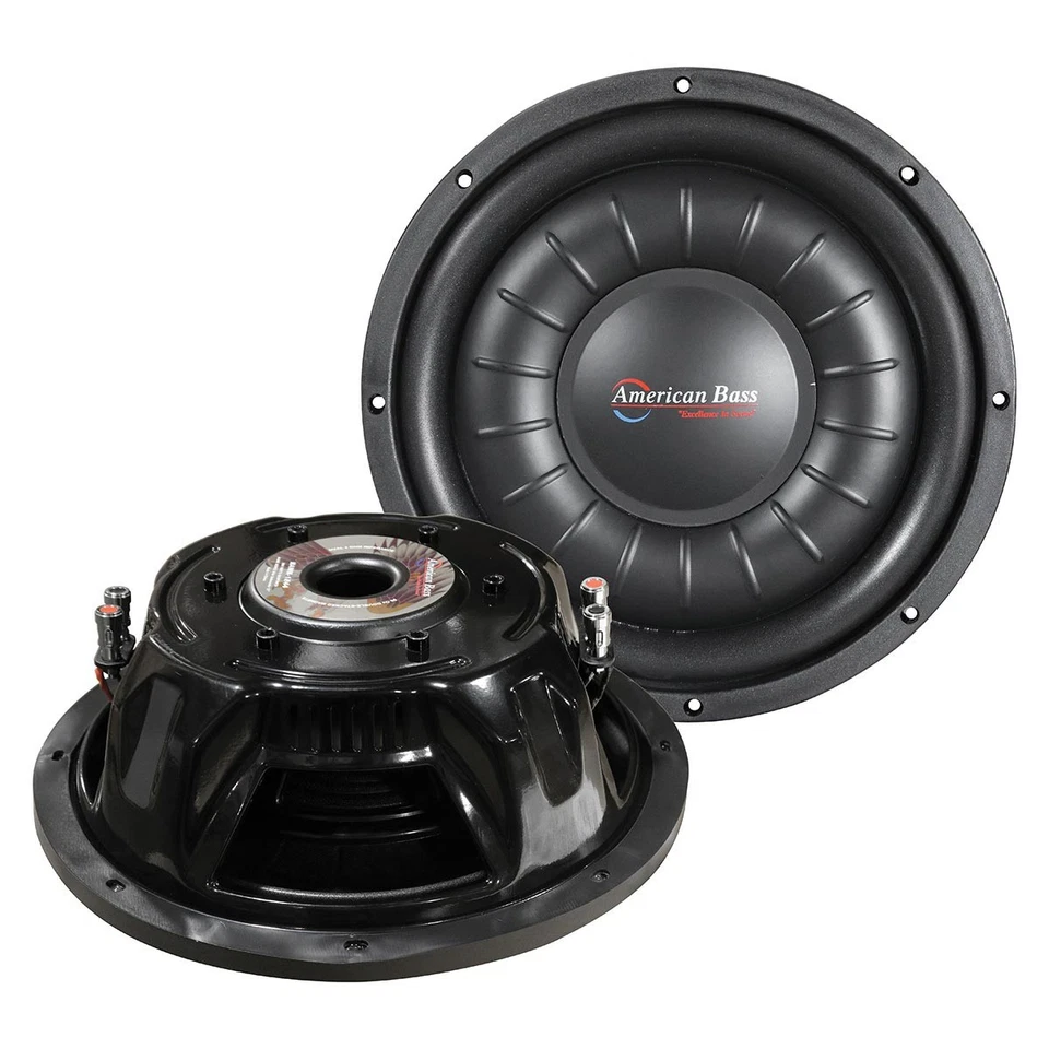 AMERICAN BASS HAWK ТОНКИЙ 12 «900W RMS НЕГЛУБОКОЕ КРЕПЛЕНИЕ 2 ОМ DVC САБВУФЕР НИЗКОЧАСТОТНЫЙ ДИНАМИК D2 - Изображение 3 из 3