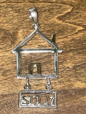 ReMax Century 21 Real Estate Realtor SOLD HOUSE Necklace Gold Silver  blt15m23