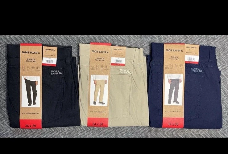 Eddie Bauer Rainier Tech Pants Tan Black BLUE TAN PICK COLOR & SIZE 1792102
Opens in a new window or