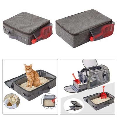 Foldable Cat for Toilet with Cover No Leakage Portable Cat for Outdoor Road Trip