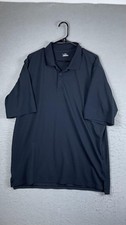 Under Armour Polo Shirt Mens XL Black HeatGear Performance Golf Short Sleeve