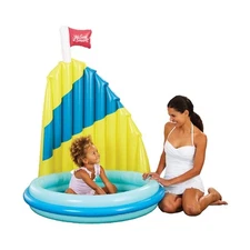 40" Piscina Inflable Con Sombrilla Rotación 360 Para Niños Bebes De 1 2 3 Años