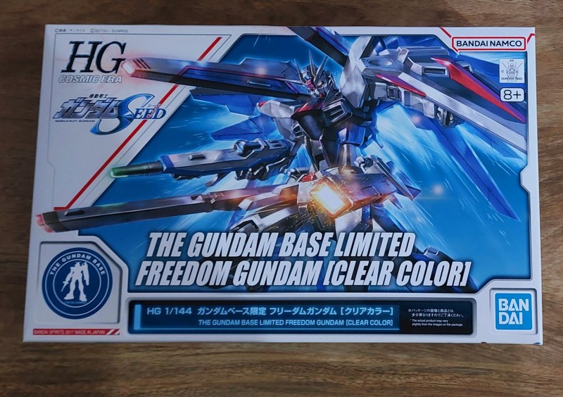 HG 1/144 Gundam Base Limited Freedom Gundam Clear Color Gunpla Bandai