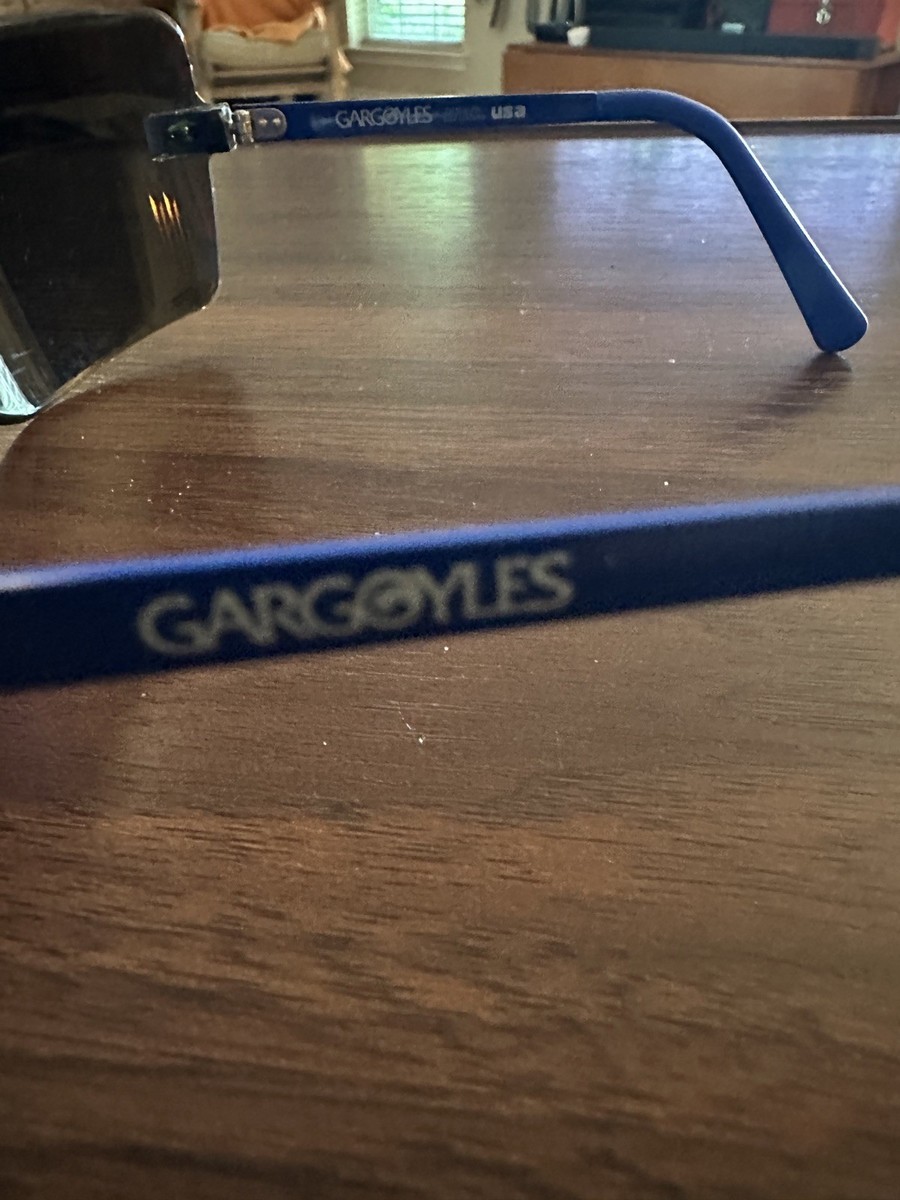 Gargoyles Mens Vintage Blue Wraparound 80s Terminator Sunglasses