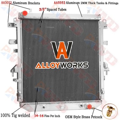3 Row Aluminum Radiator For 2015-16 Chevrolet Colorado / GMC Canyon 4-Door 3.6L